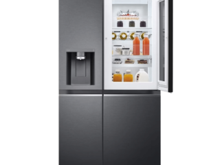 LG-635-l-frost-free-side-by-side-door-refrigerator-gl-x257amcx-matte-black-Front-Single-Door-Open-View